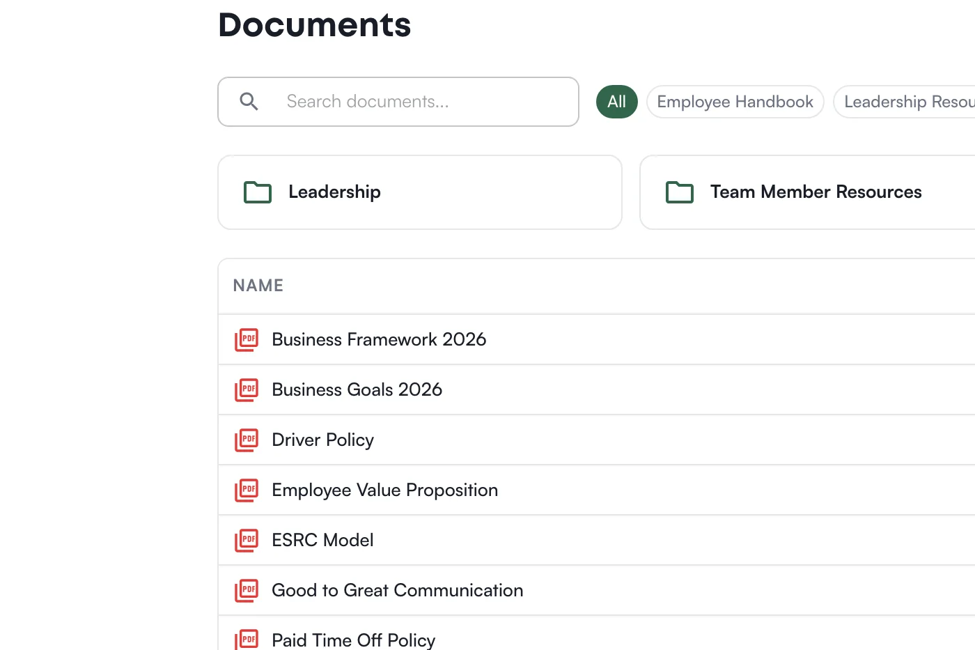 Documents screenshot