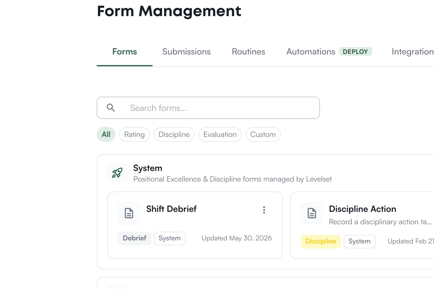 Forms screenshot