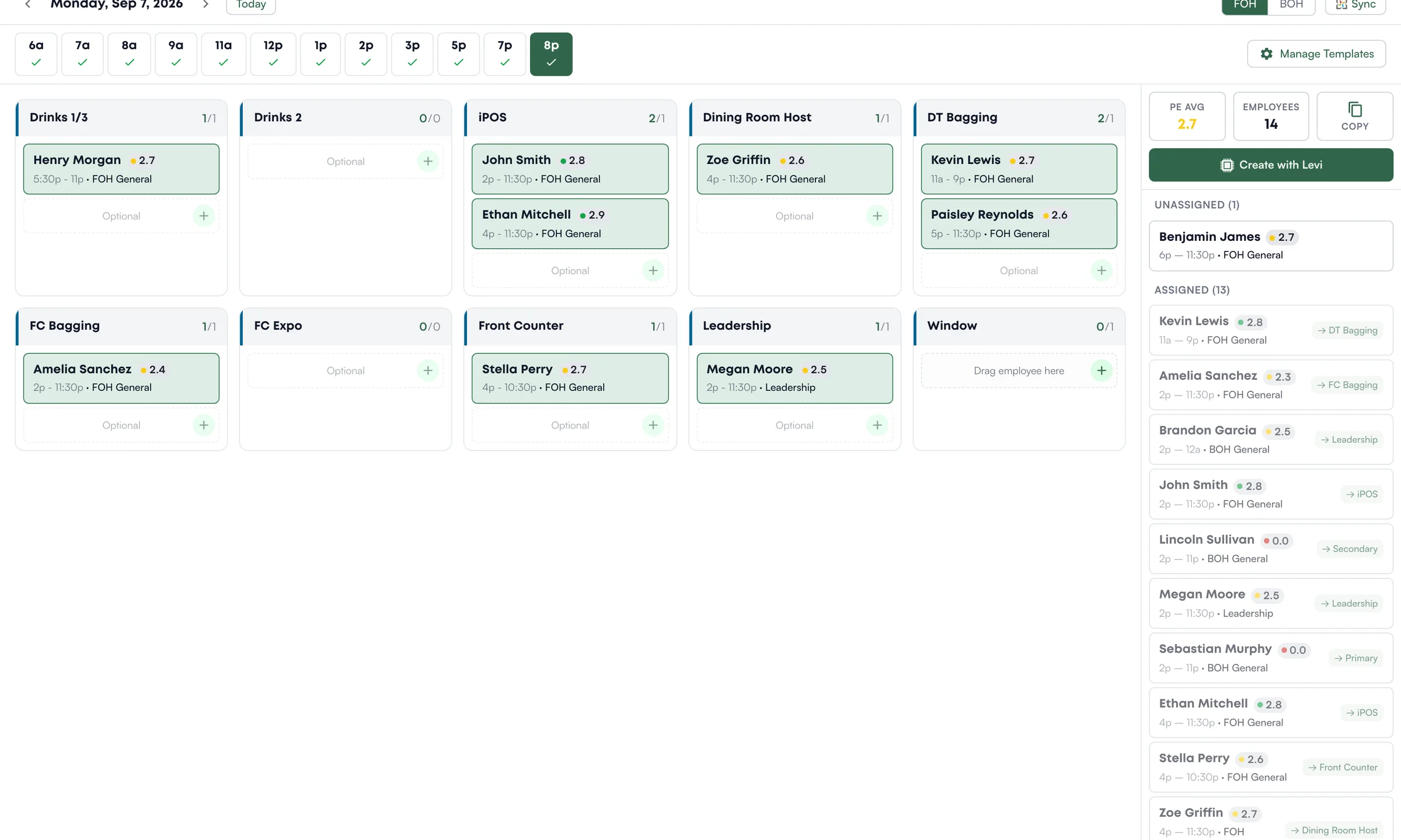The setup with rating tags and the unassigned drawer